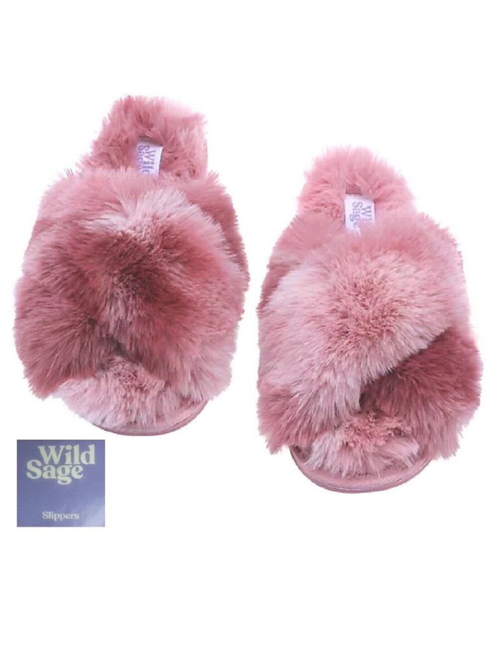 brand new OMBRE PINK pair Women's 9-10 LARGE Wild Sage House Slippers